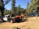 Caldor Fire: Horses being fed by Folsom Police [Jordan Heichman, WC6J, photo]